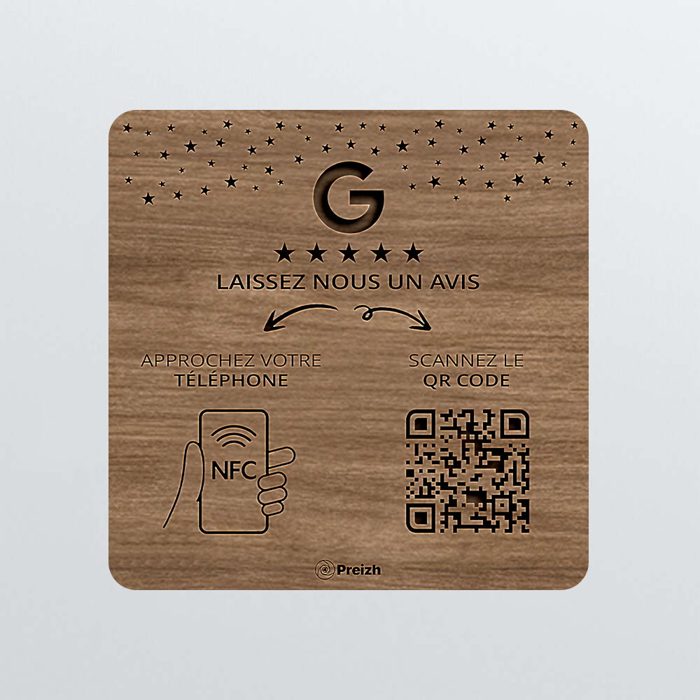 1 plaque google noyer