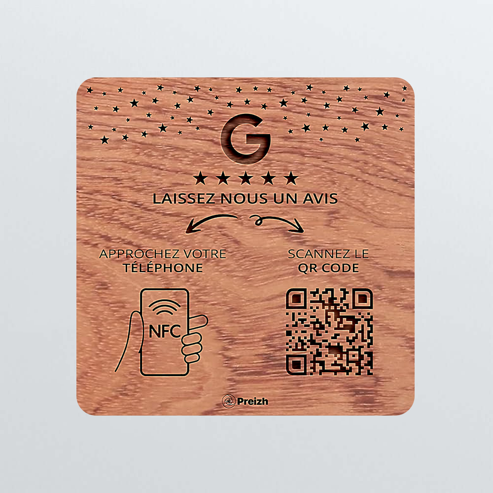 4 plaque google palissandre